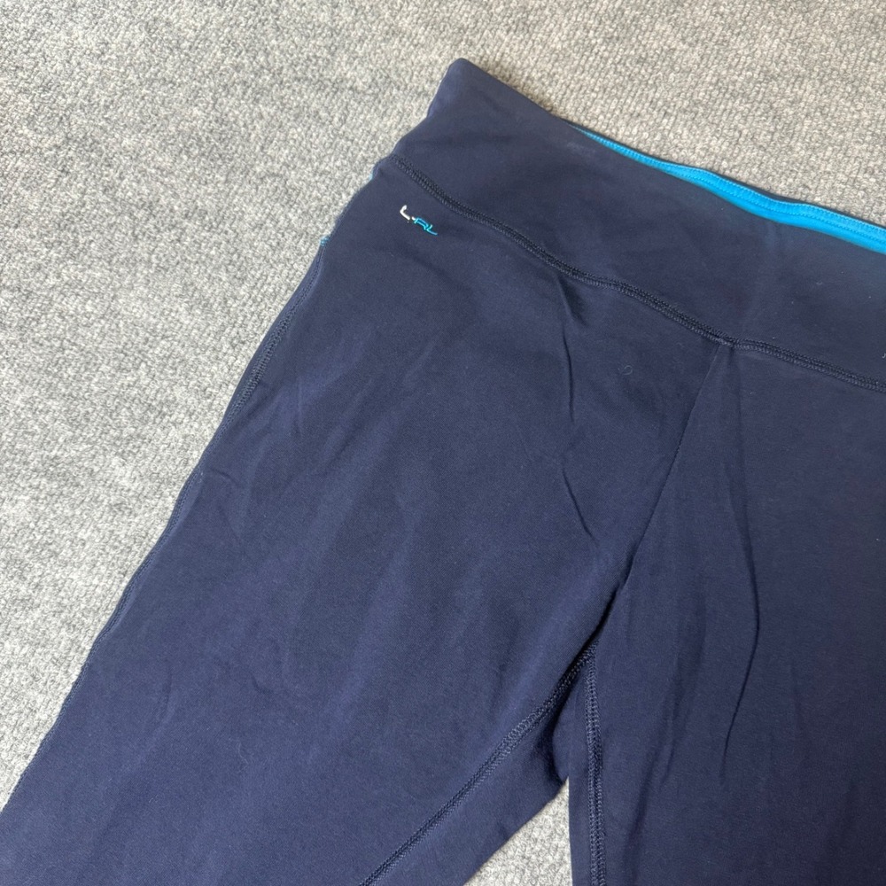Lauren Ralph Lauren Active Capri Cropped Leggings Blue Fitness Workout Large‎